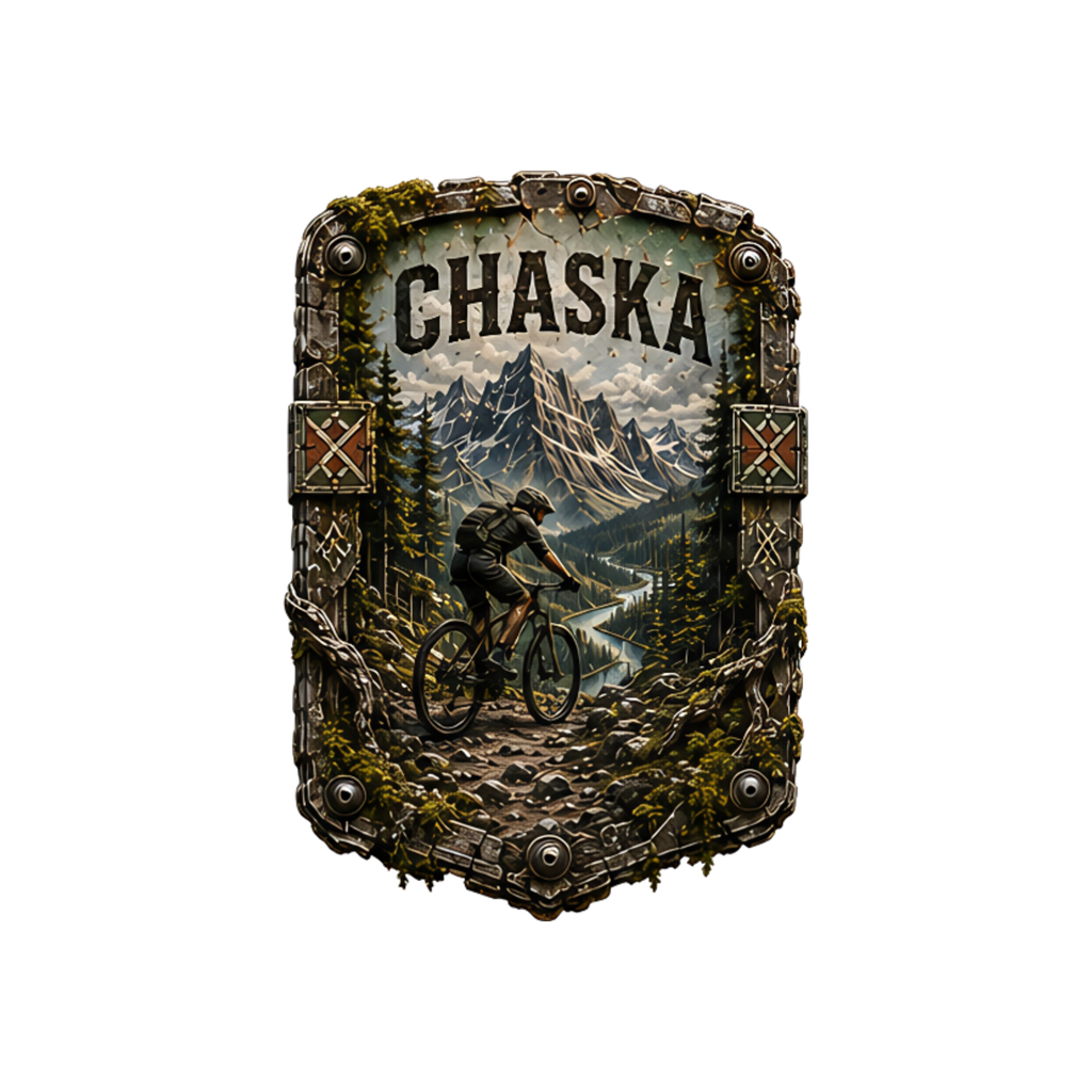 Chaska Trail Relics Mountain Bike Mudguard — artwork-only detail