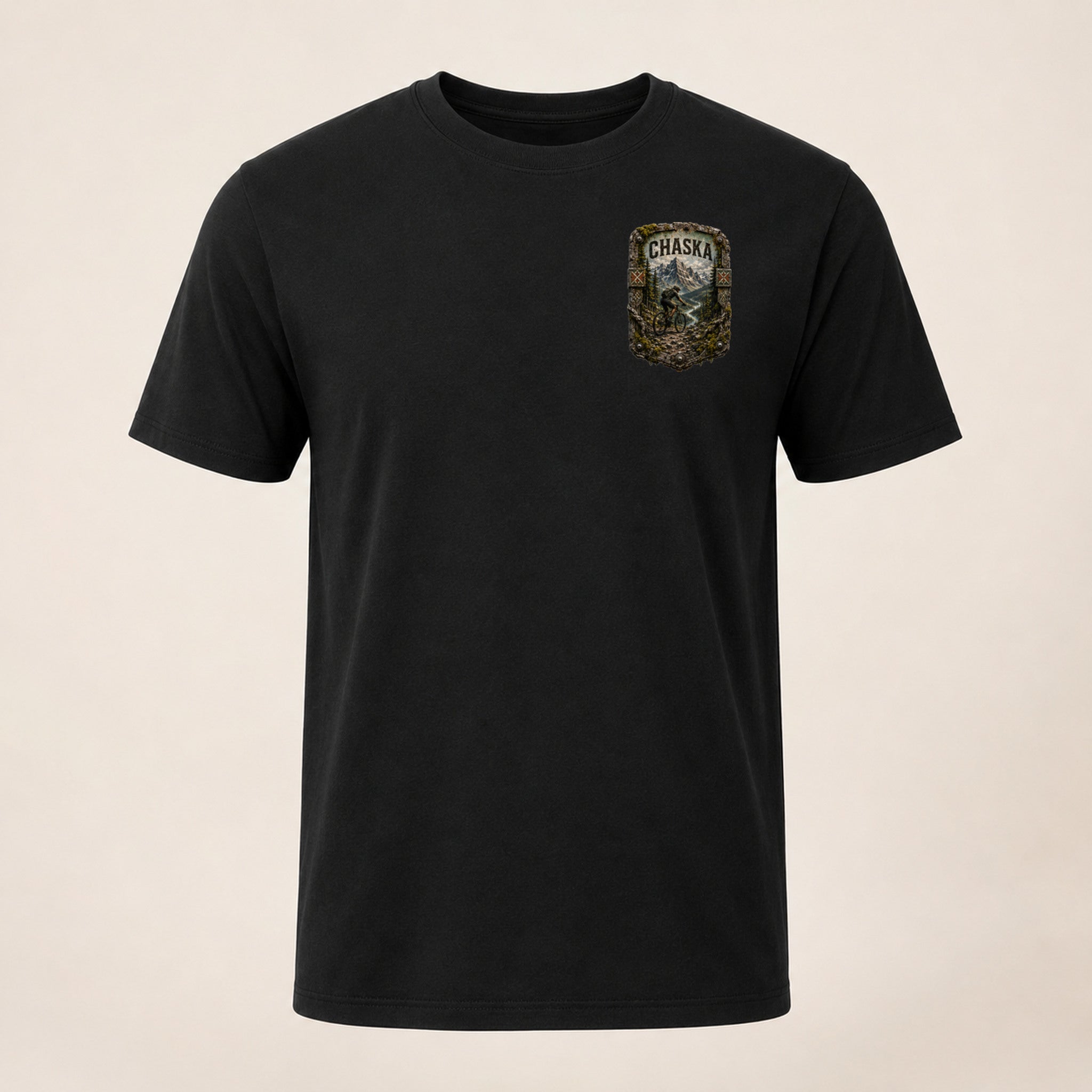 Chaska Trail Relics T-Shirt — front chest mockup