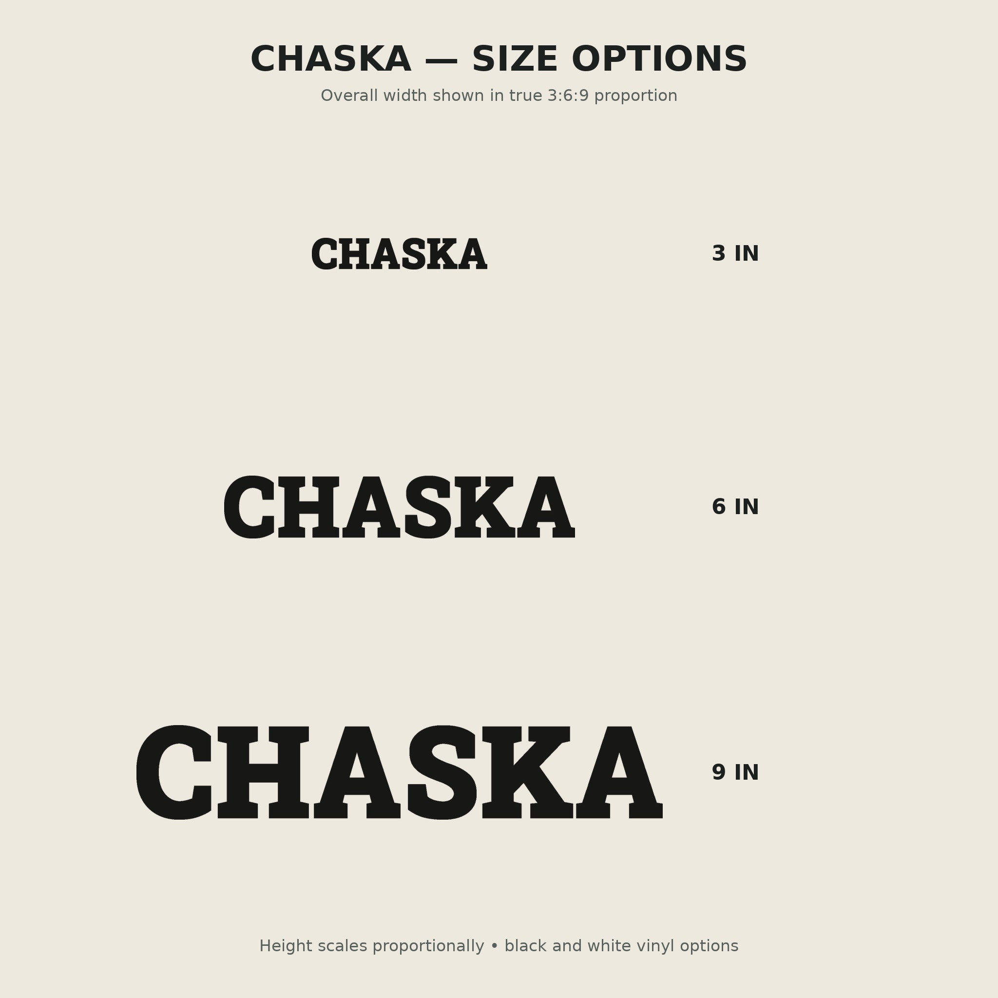 Chaska Trail Relics Name-Only Cut Vinyl Decal — secondary / placement view