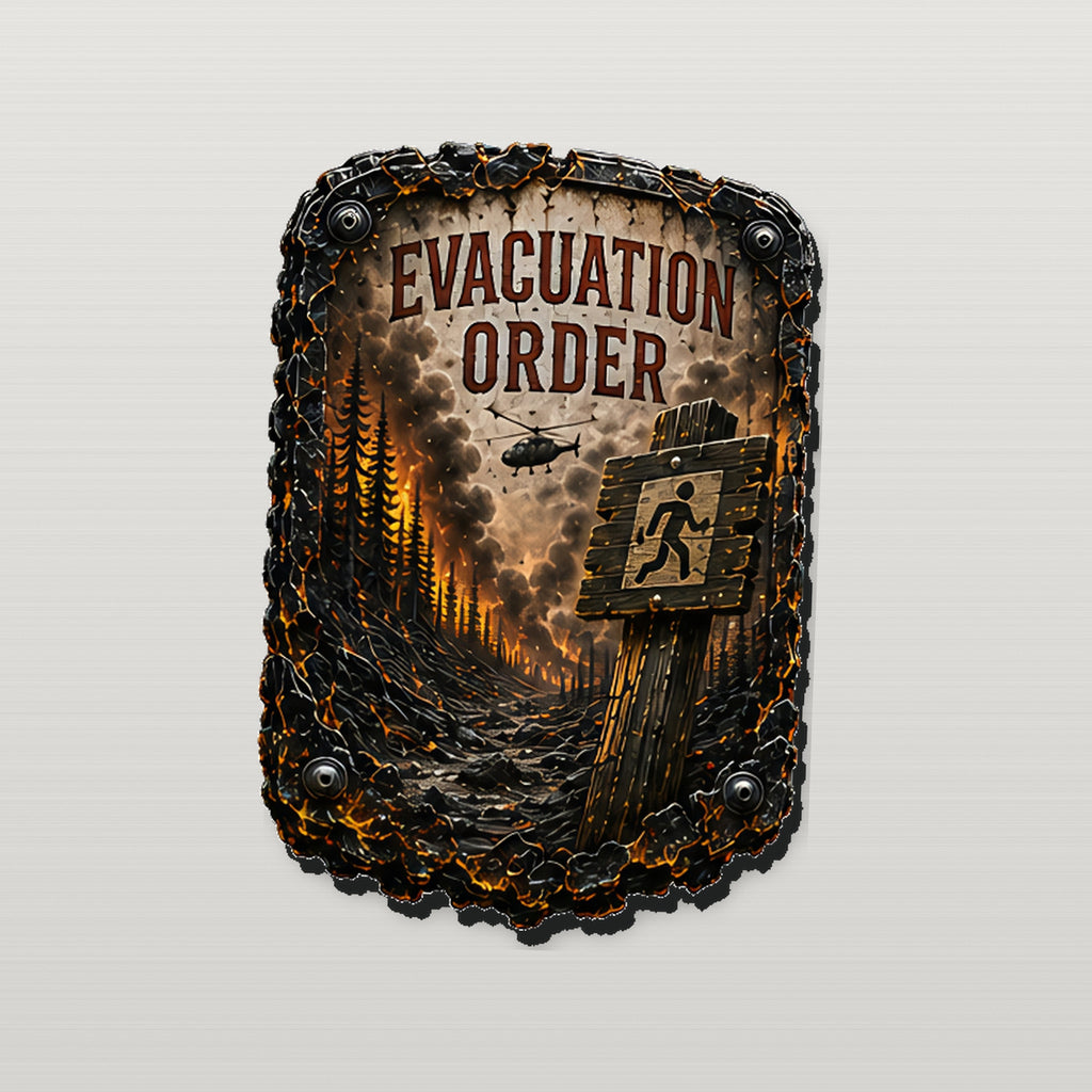 Evacuation Order Trail Relics Contour Magnet — secondary / placement view