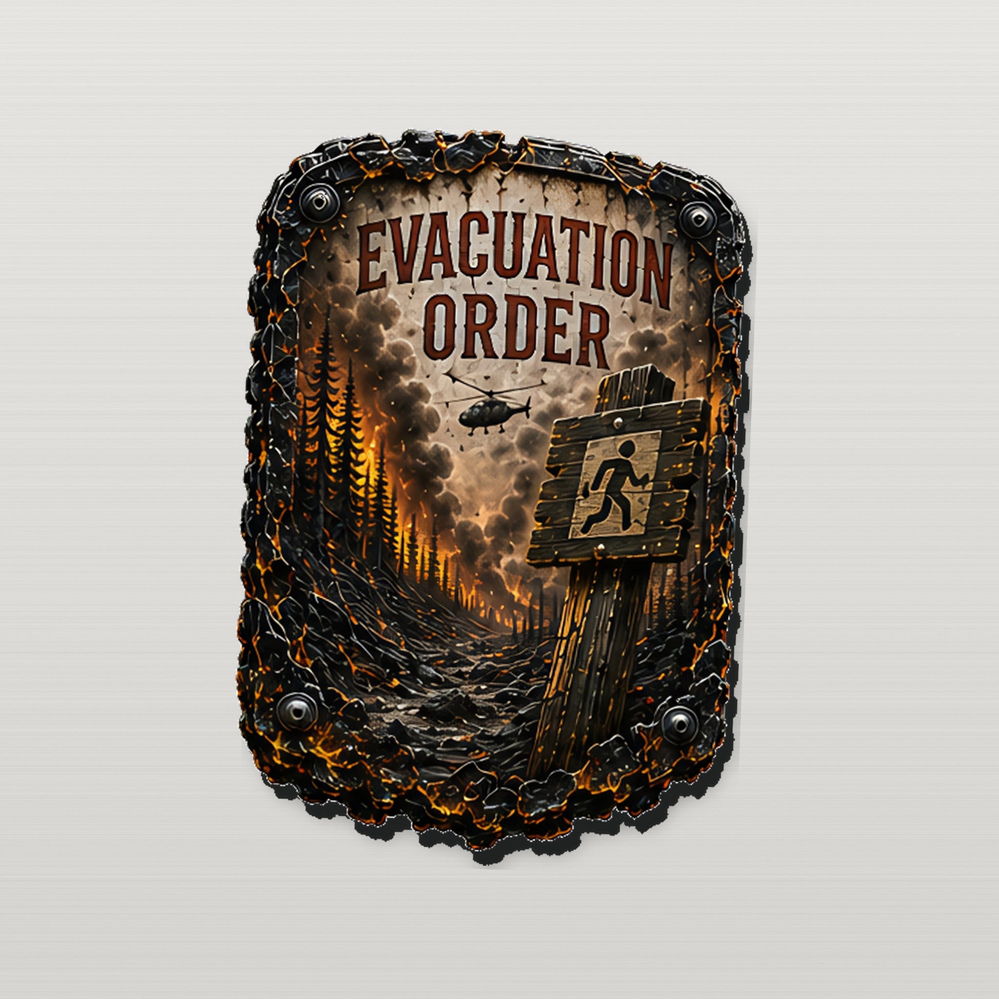Evacuation Order Trail Relics Contour Magnet — secondary / placement view