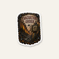 Evacuation Order Trail Relics Matte Die-Cut Sticker — primary product mockup