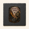 Evacuation Order Trail Relics Slate Coaster — primary product mockup