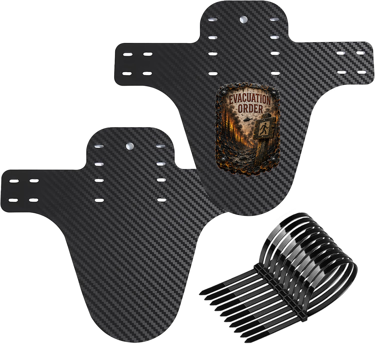 Evacuation Order Trail Relics Mountain Bike Mudguard — primary product mockup