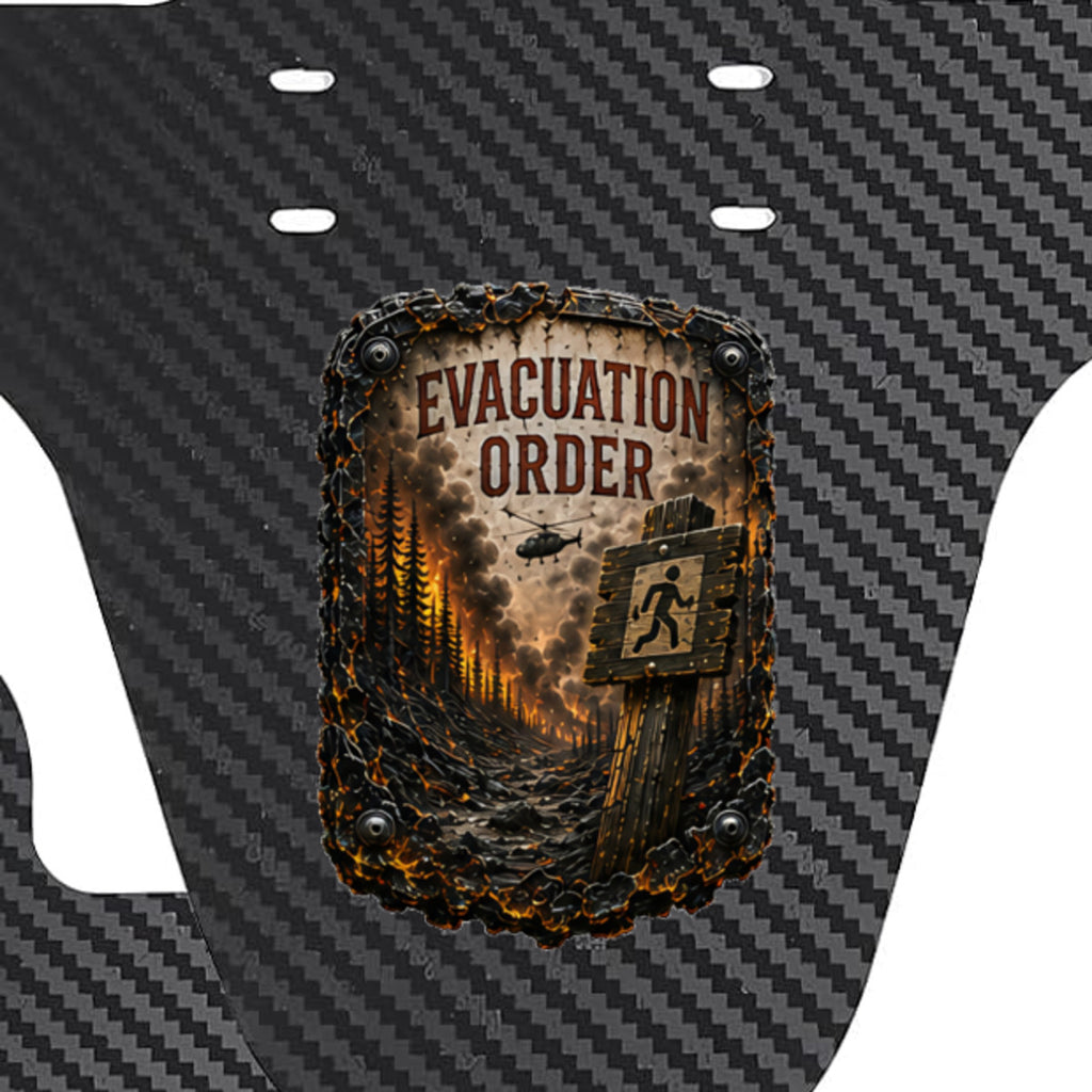 Evacuation Order Trail Relics Mountain Bike Mudguard — secondary / placement view