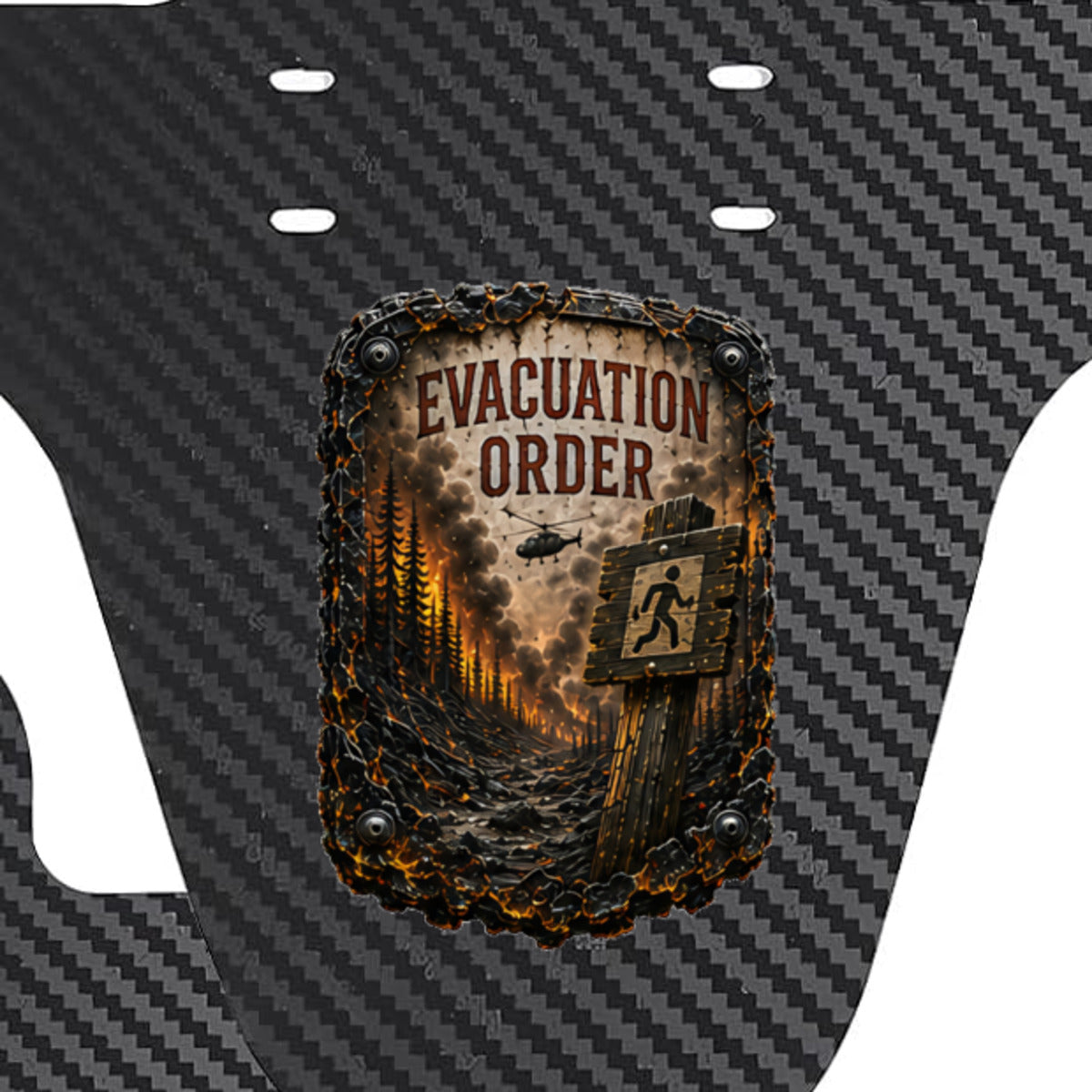 Evacuation Order Trail Relics Mountain Bike Mudguard — secondary / placement view