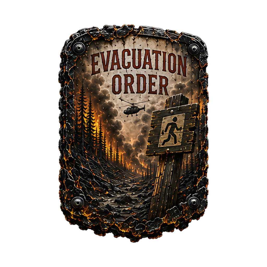 Evacuation Order Trail Relics Insulated Sport Bottle — artwork-only detail