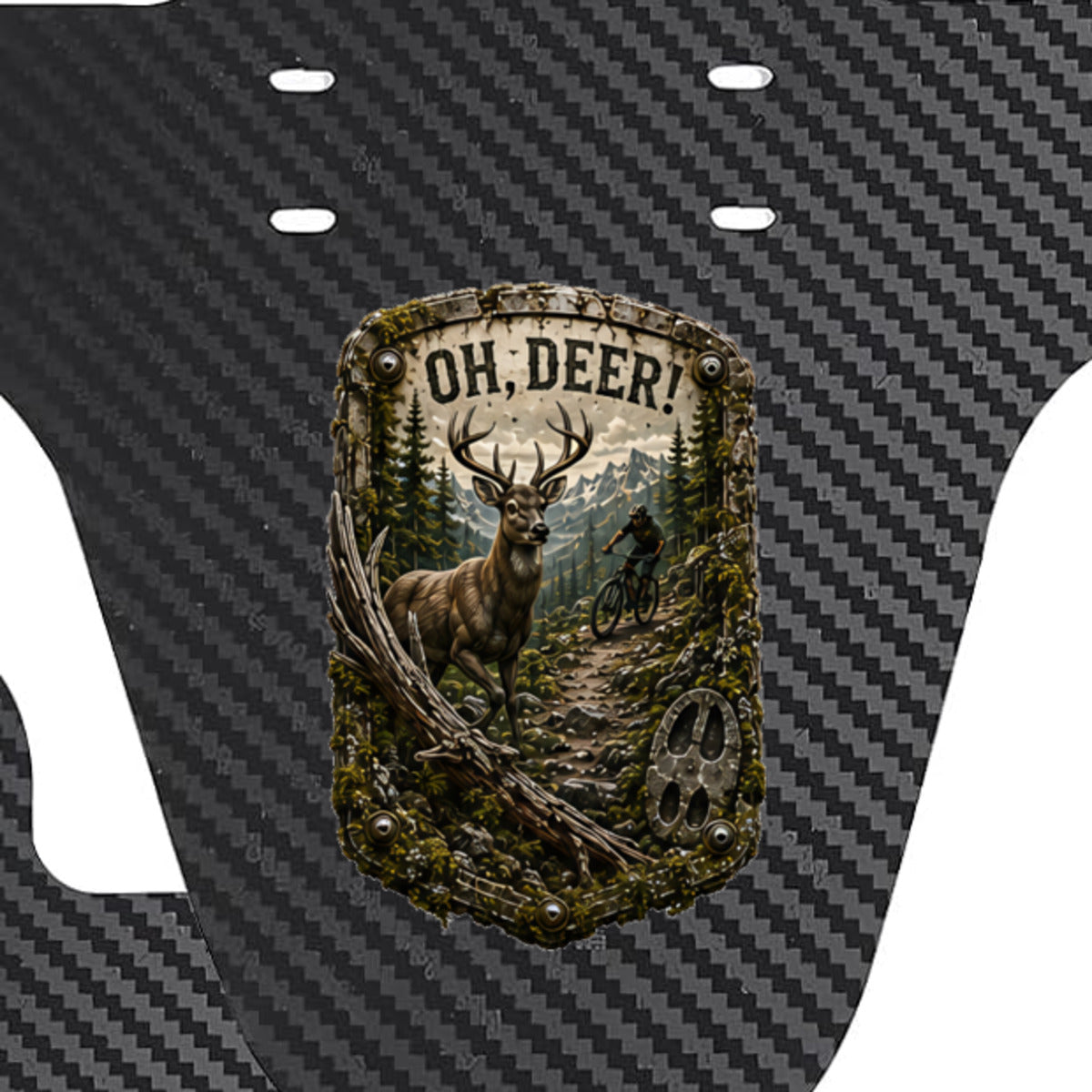 Oh, Deer! Trail Relics Mountain Bike Mudguard — secondary / placement view