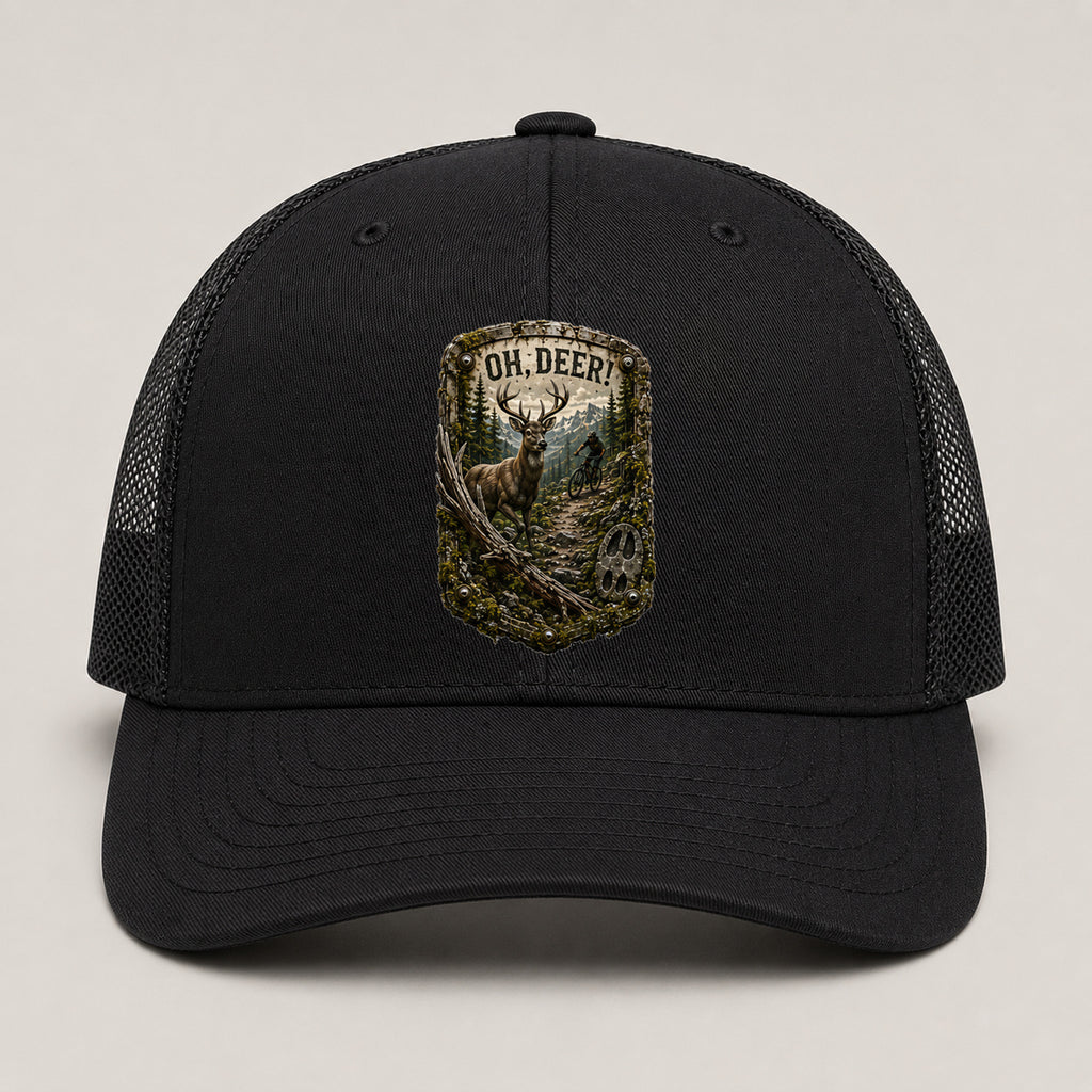 Oh, Deer! Trail Relics Mid-Pro Curved-Brim Cap — primary product mockup