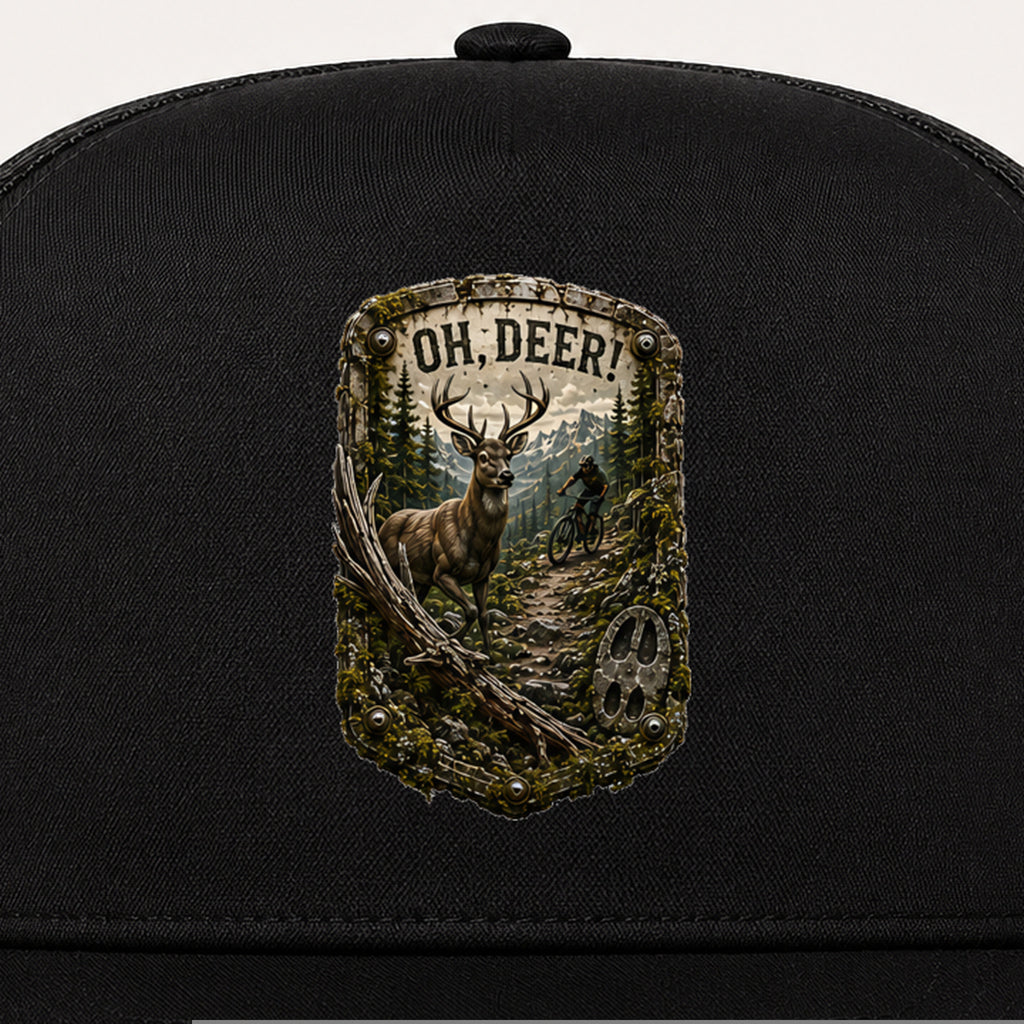 Oh, Deer! Trail Relics Flat-Brim Cap — secondary / placement view