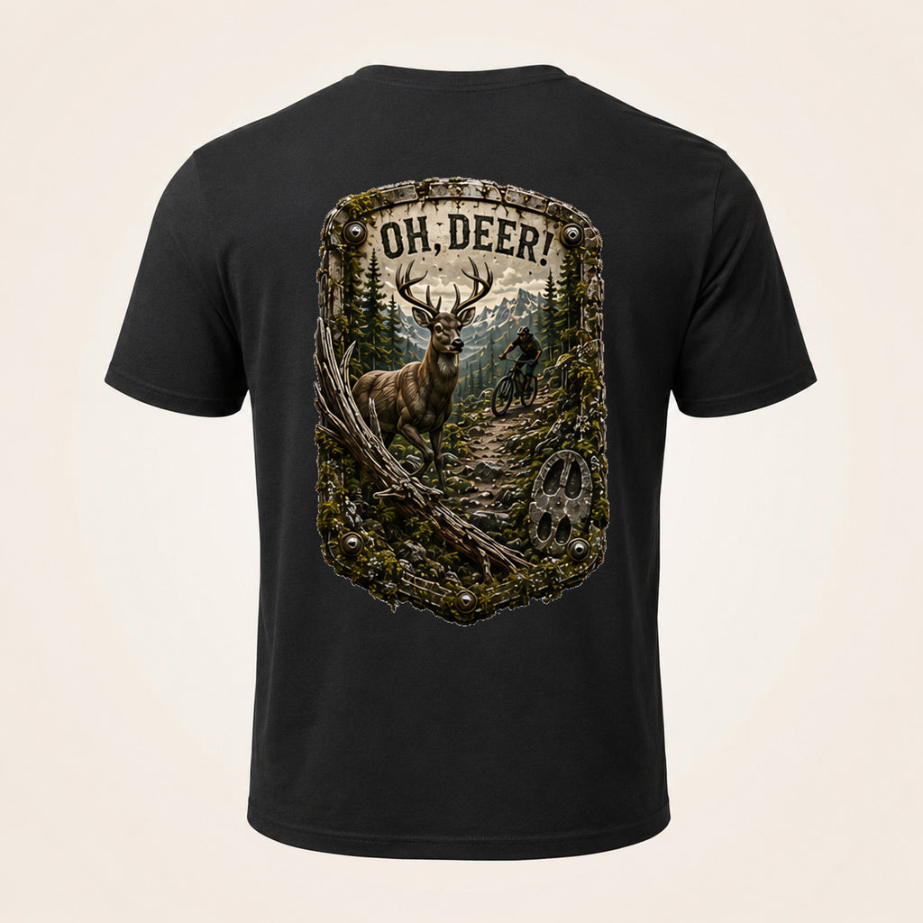 Oh, Deer! Trail Relics T-Shirt — back mockup / hero