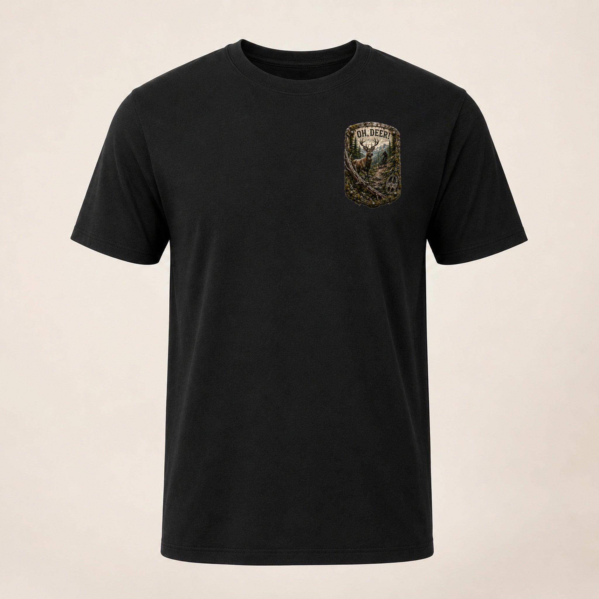 Oh, Deer! Trail Relics T-Shirt — front chest mockup