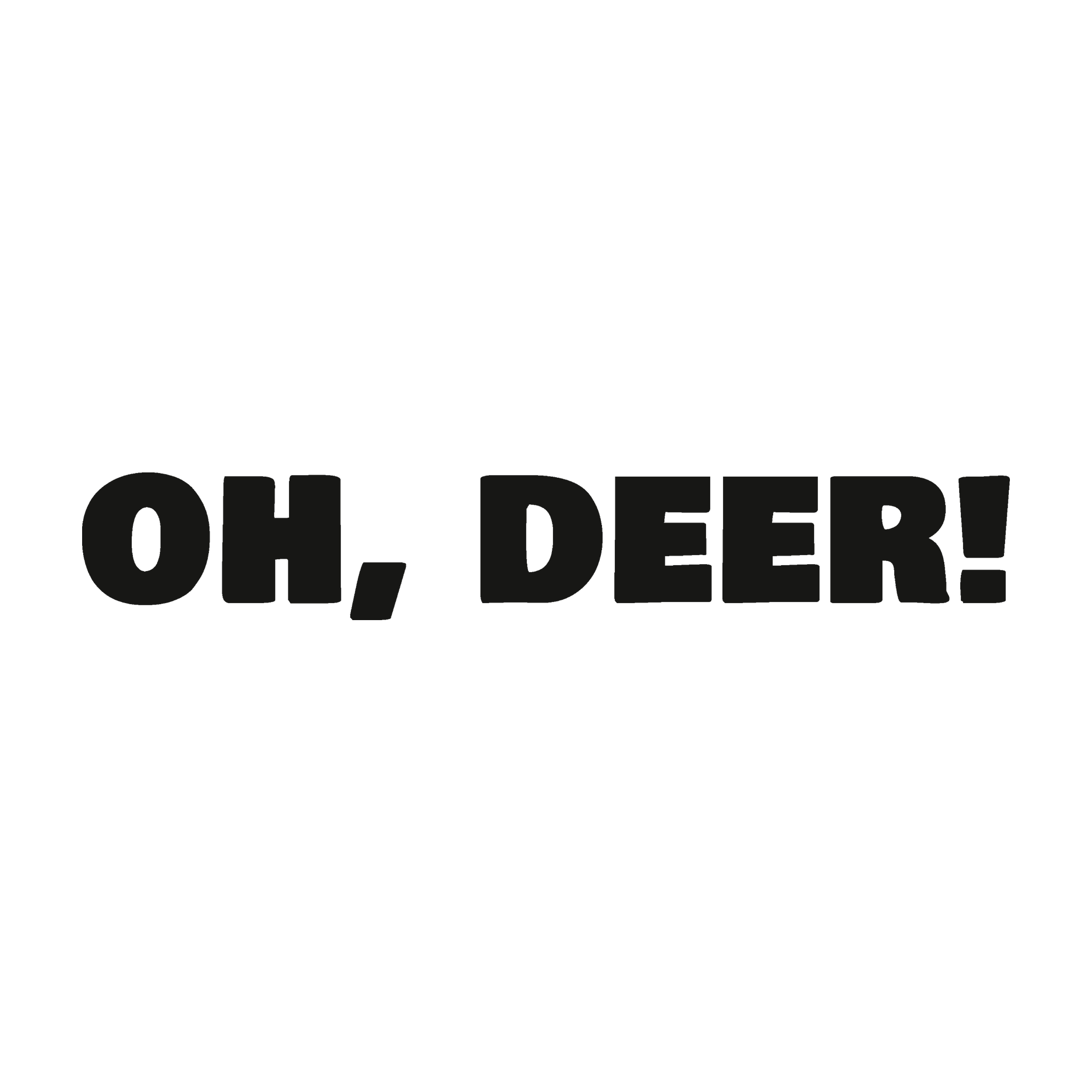 Oh, Deer! Trail Relics Name-Only Cut Vinyl Decal — artwork-only detail