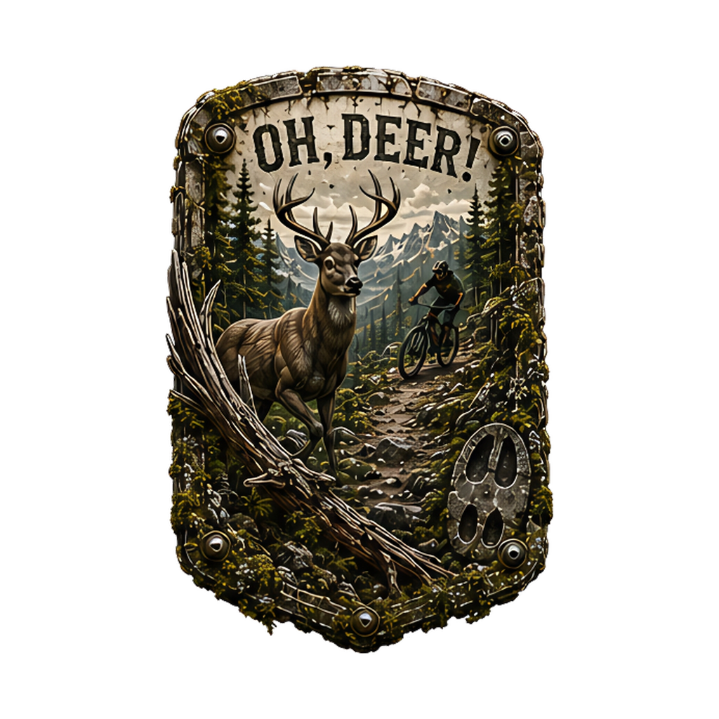 Oh, Deer! Trail Relics Insulated Straw Bottle — artwork-only detail