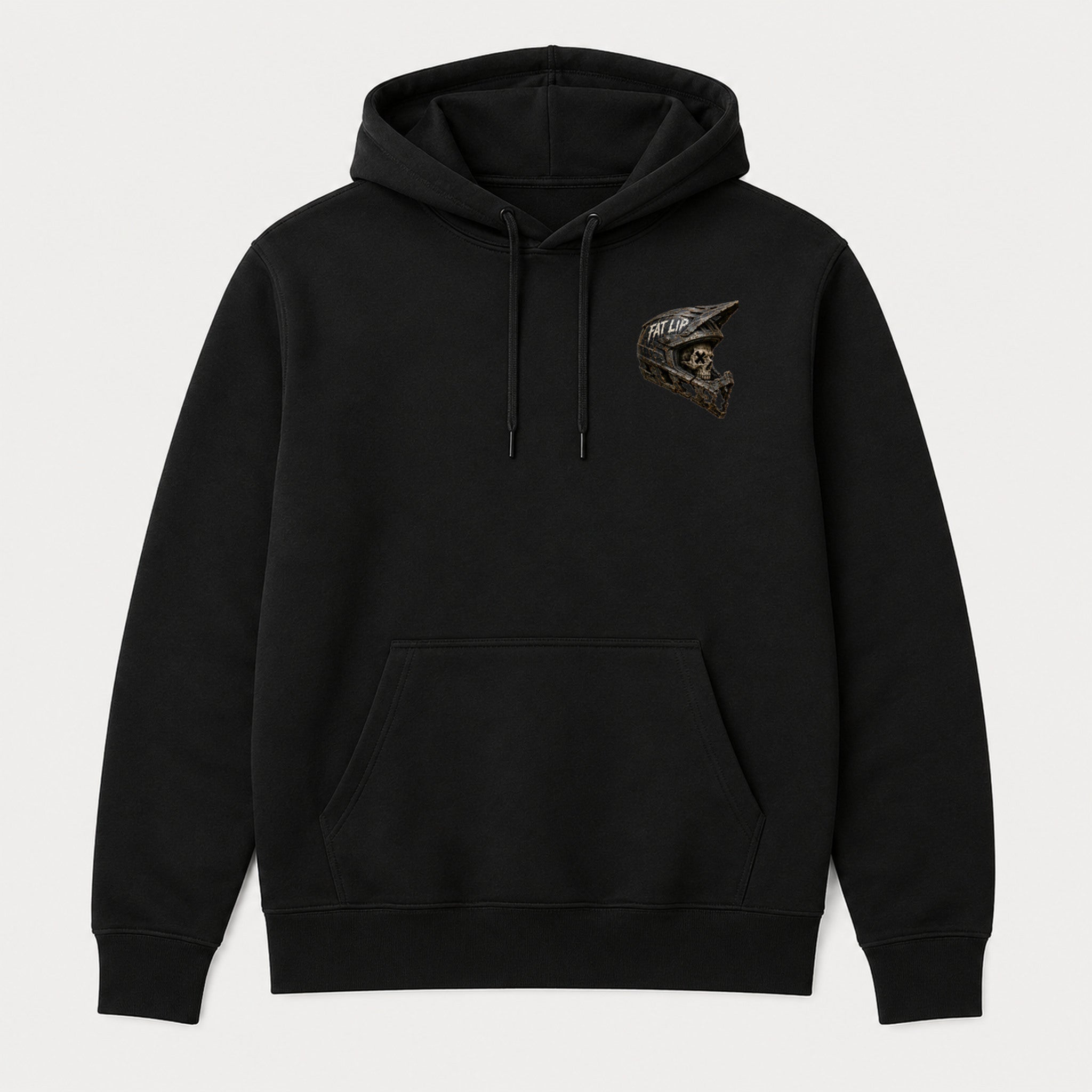 Fat Lip Trail Relics Pullover Hoodie — front chest mockup