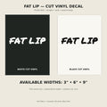 Fat Lip Trail Relics Name-Only Cut Vinyl Decal — primary product mockup