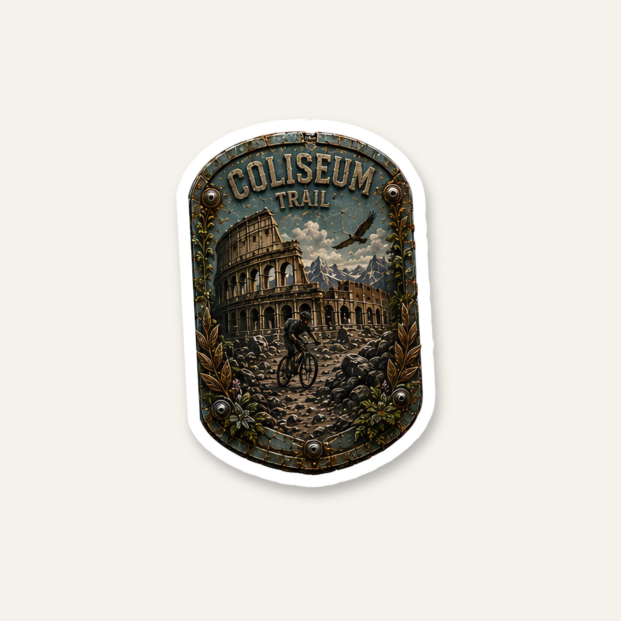 Coliseum Trail Trail Relics Matte Die-Cut Sticker — primary product mockup
