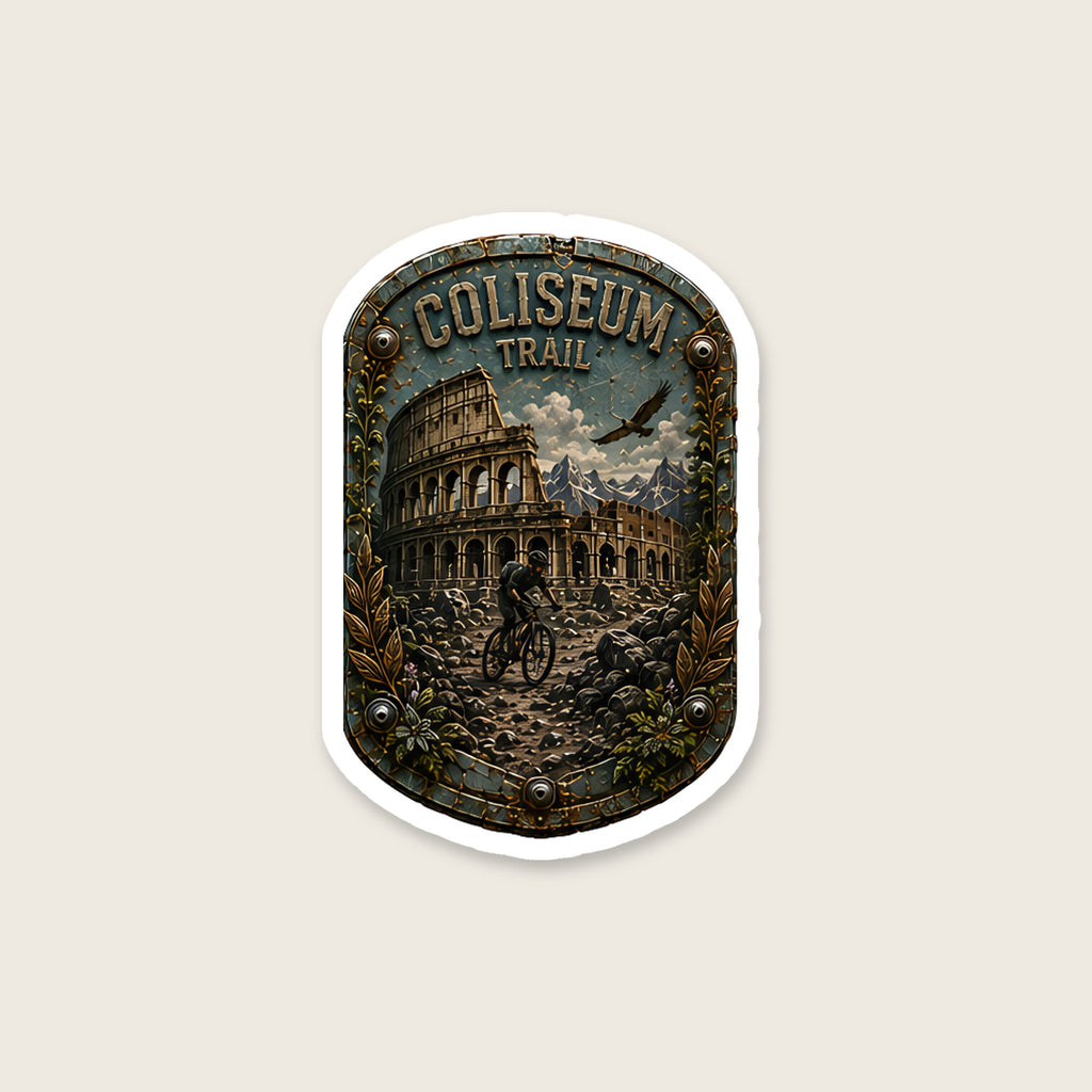 Coliseum Trail Trail Relics Matte Die-Cut Sticker — secondary / placement view