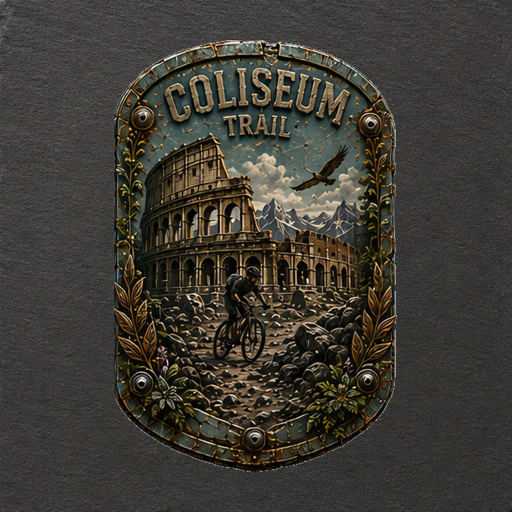 Coliseum Trail Trail Relics Slate Coaster — secondary / placement view