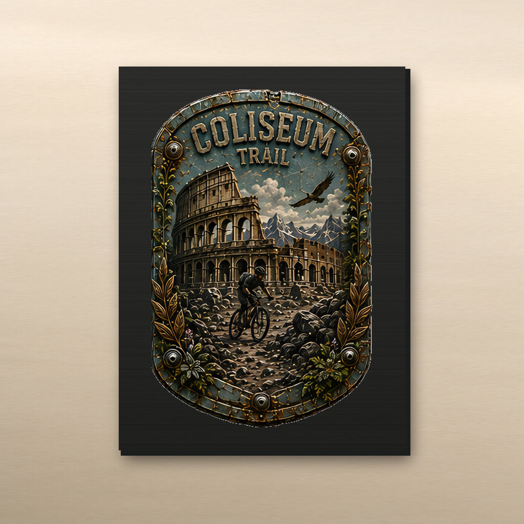 Coliseum Trail Trail Relics Small-Format Metal Painting — primary product mockup