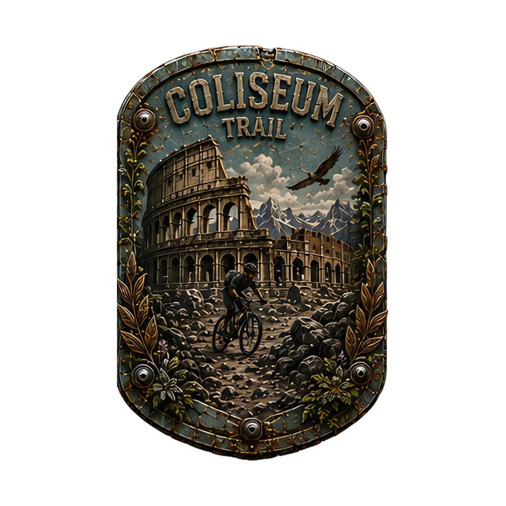 Coliseum Trail Trail Relics Insulated Sport Bottle — artwork-only detail