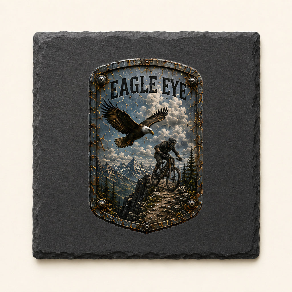 Eagle Eye Trail Relics Slate Coaster — primary product mockup