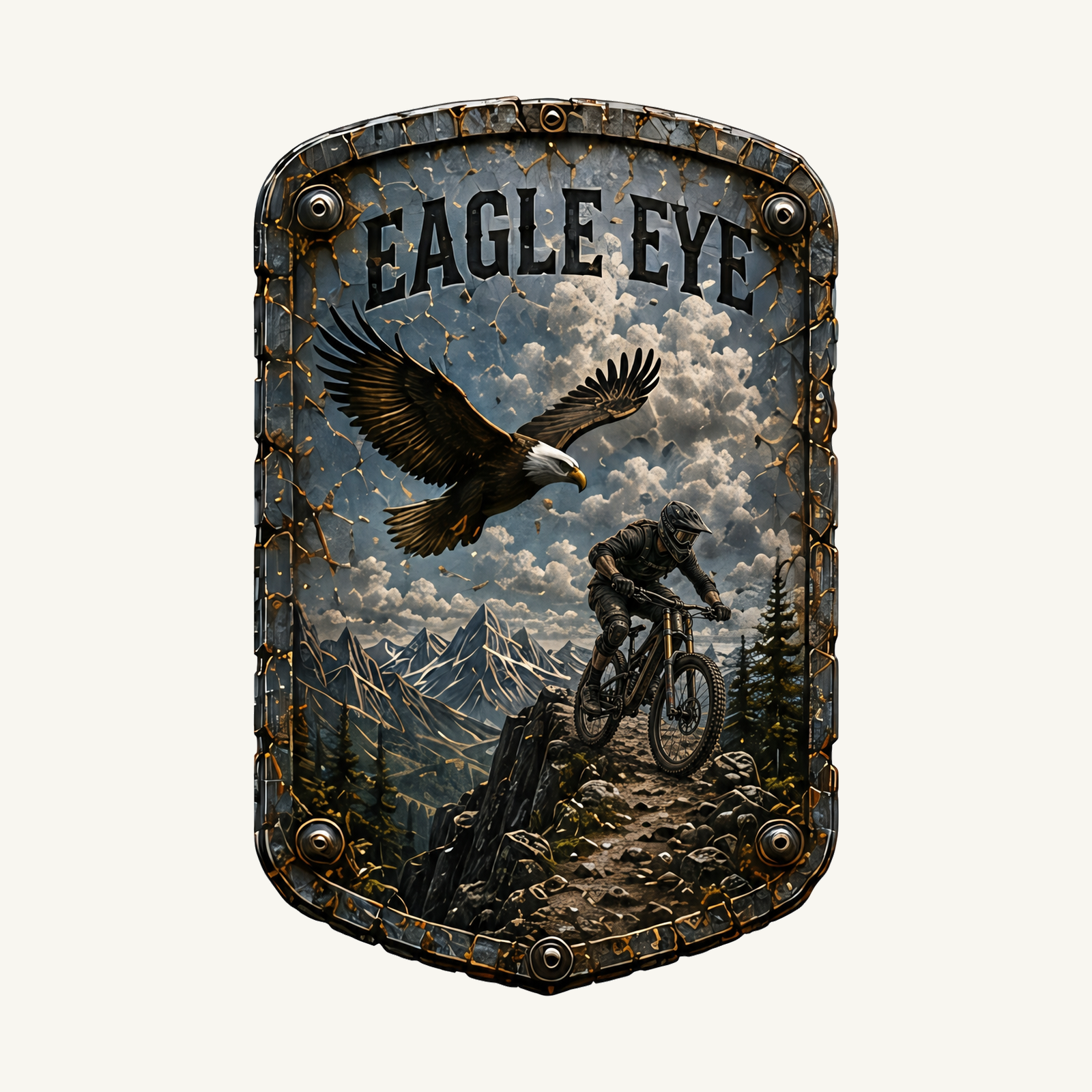 Eagle Eye Trail Relics Mountain Bike Mudguard — artwork-only detail
