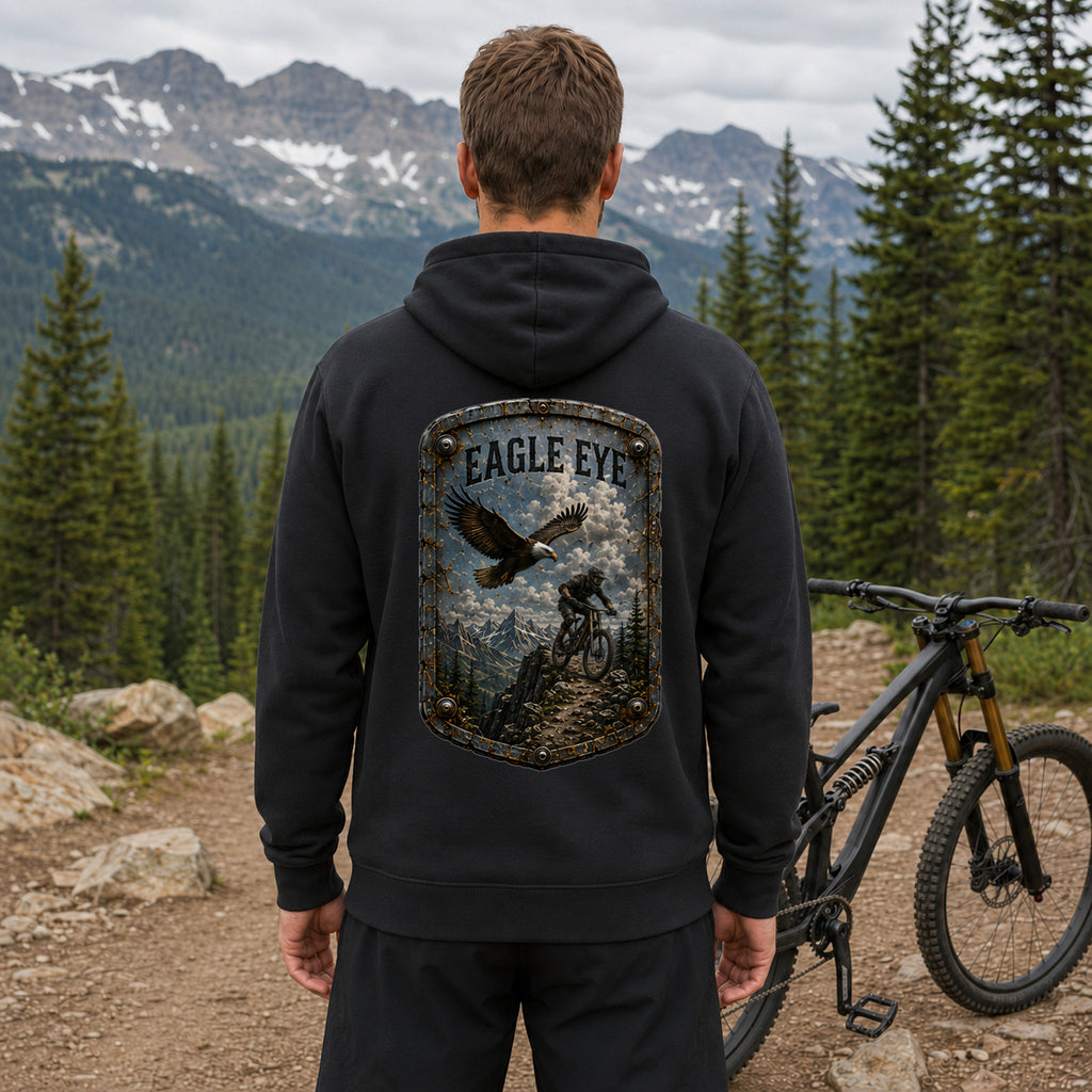 Eagle Eye Trail Relics Pullover Hoodie — realistic lifestyle back view