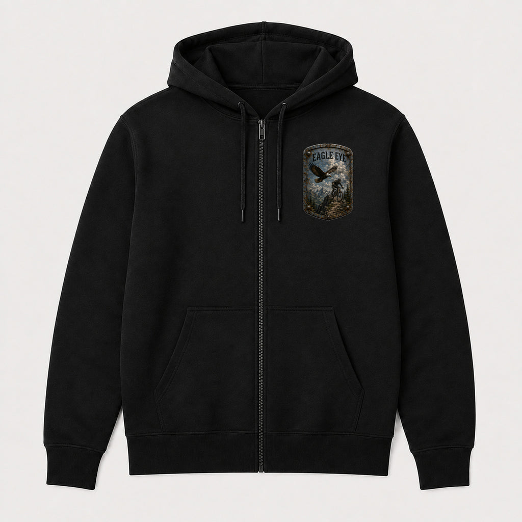 Eagle Eye Trail Relics Zip Hoodie — front chest mockup