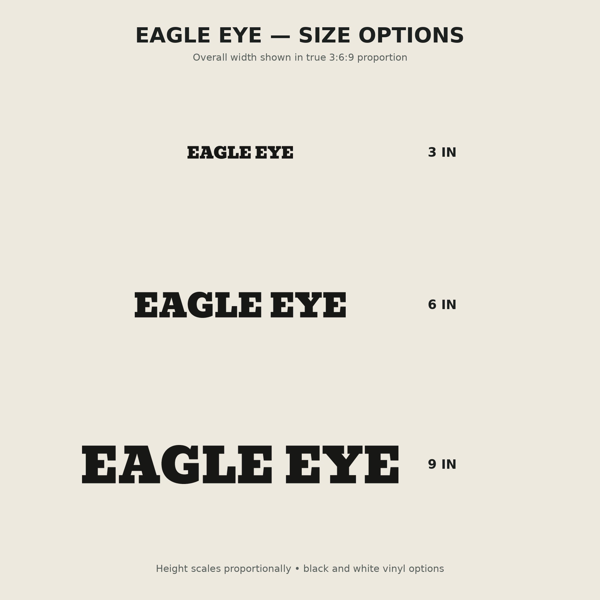 Eagle Eye Trail Relics Name-Only Cut Vinyl Decal — size options