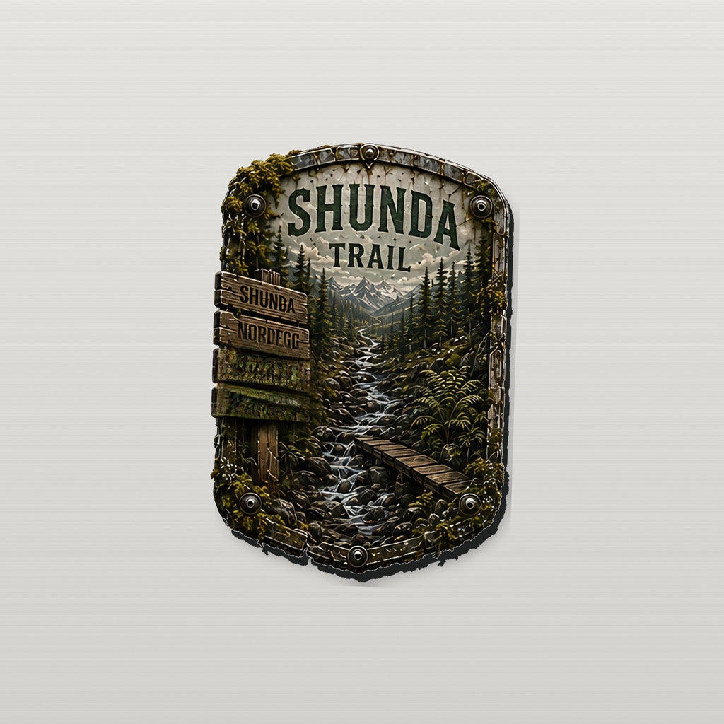 Shunda Trail Trail Relics Contour Magnet — primary product mockup