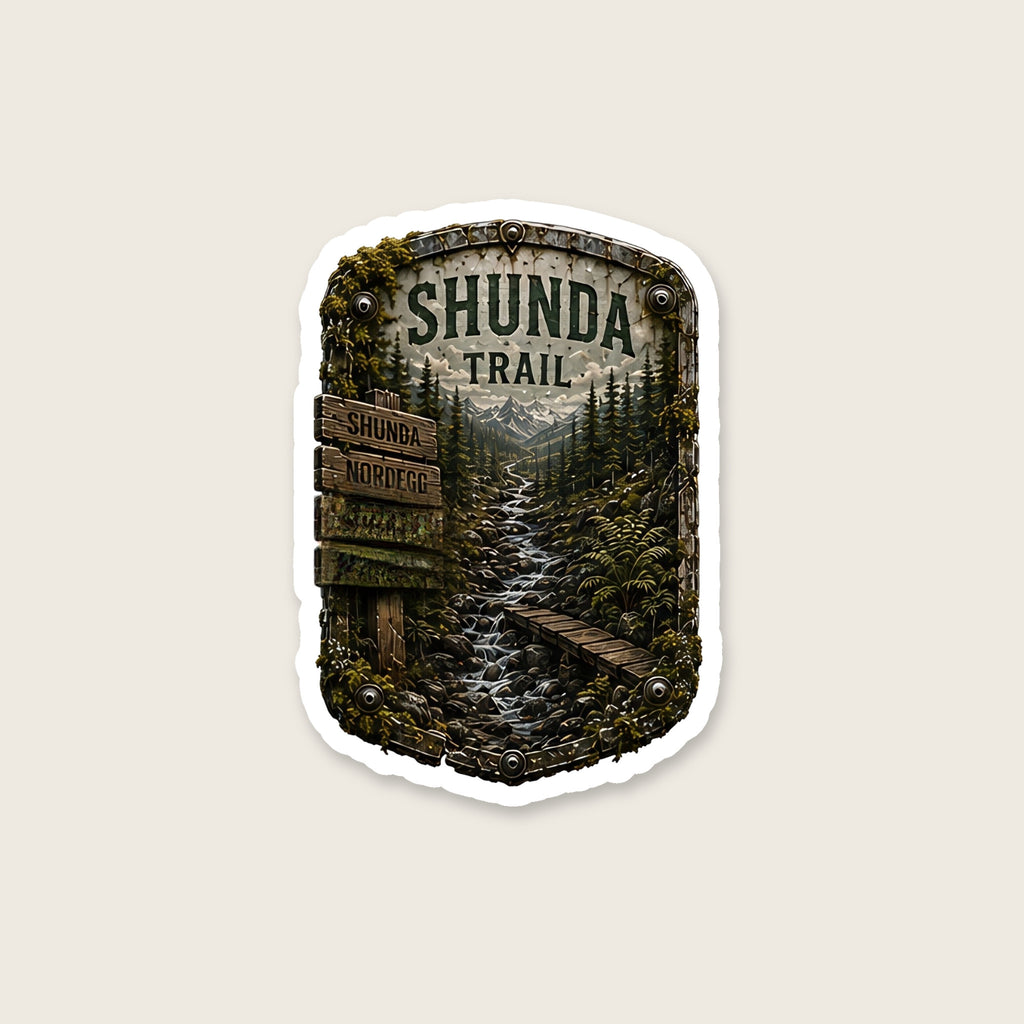 Shunda Trail Trail Relics Matte Die-Cut Sticker — sticker close-up