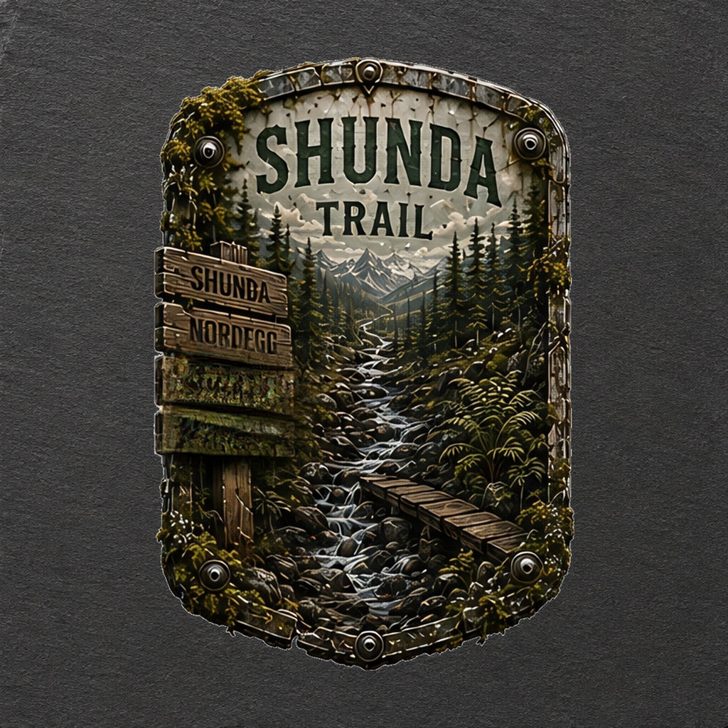 Shunda Trail Trail Relics Slate Coaster — colour-print close-up