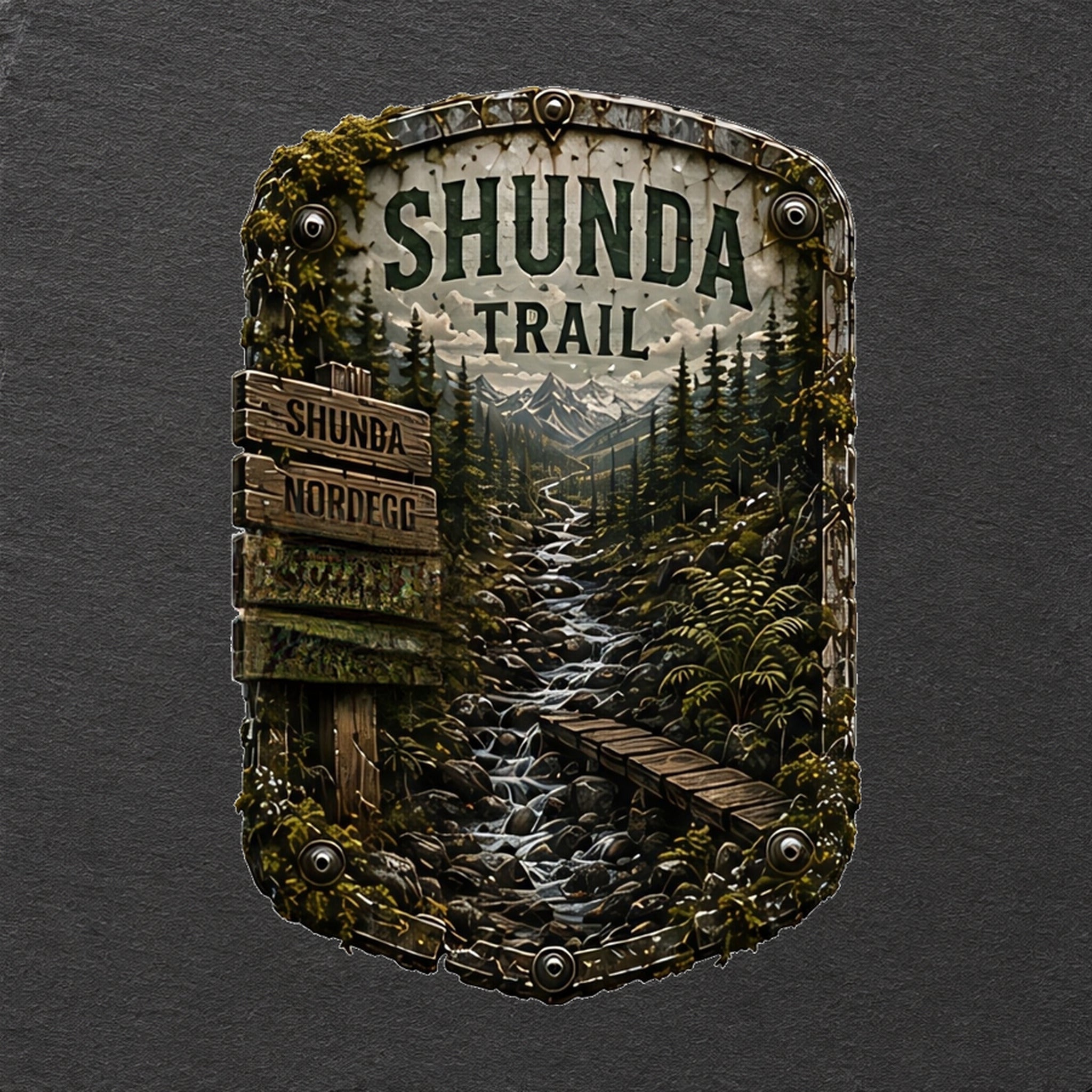 Shunda Trail Trail Relics Slate Coaster — colour-print close-up