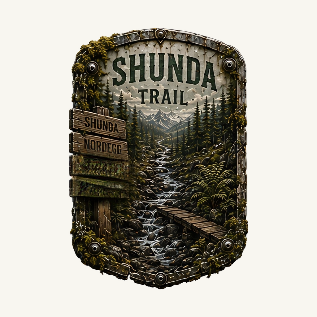 Shunda Trail Trail Relics Mountain Bike Mudguard — artwork-only detail