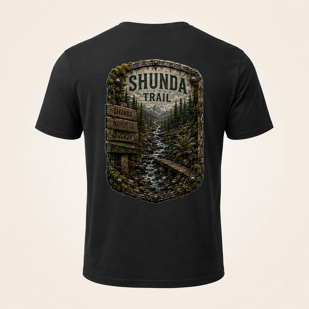 Shunda Trail Trail Relics T-Shirt — back mockup / hero