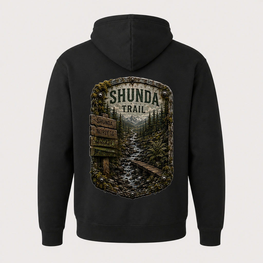Shunda Trail Trail Relics Pullover Hoodie — back mockup / hero