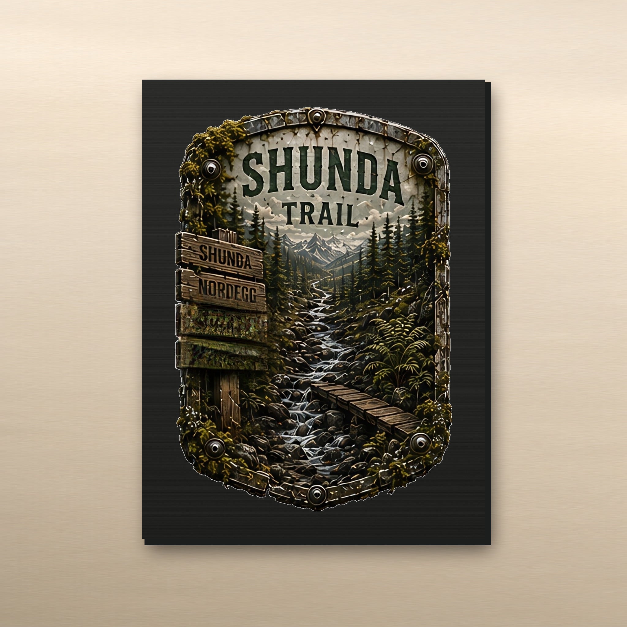 Shunda Trail Trail Relics Small-Format Metal Painting — 7.9 × 5.9 in view