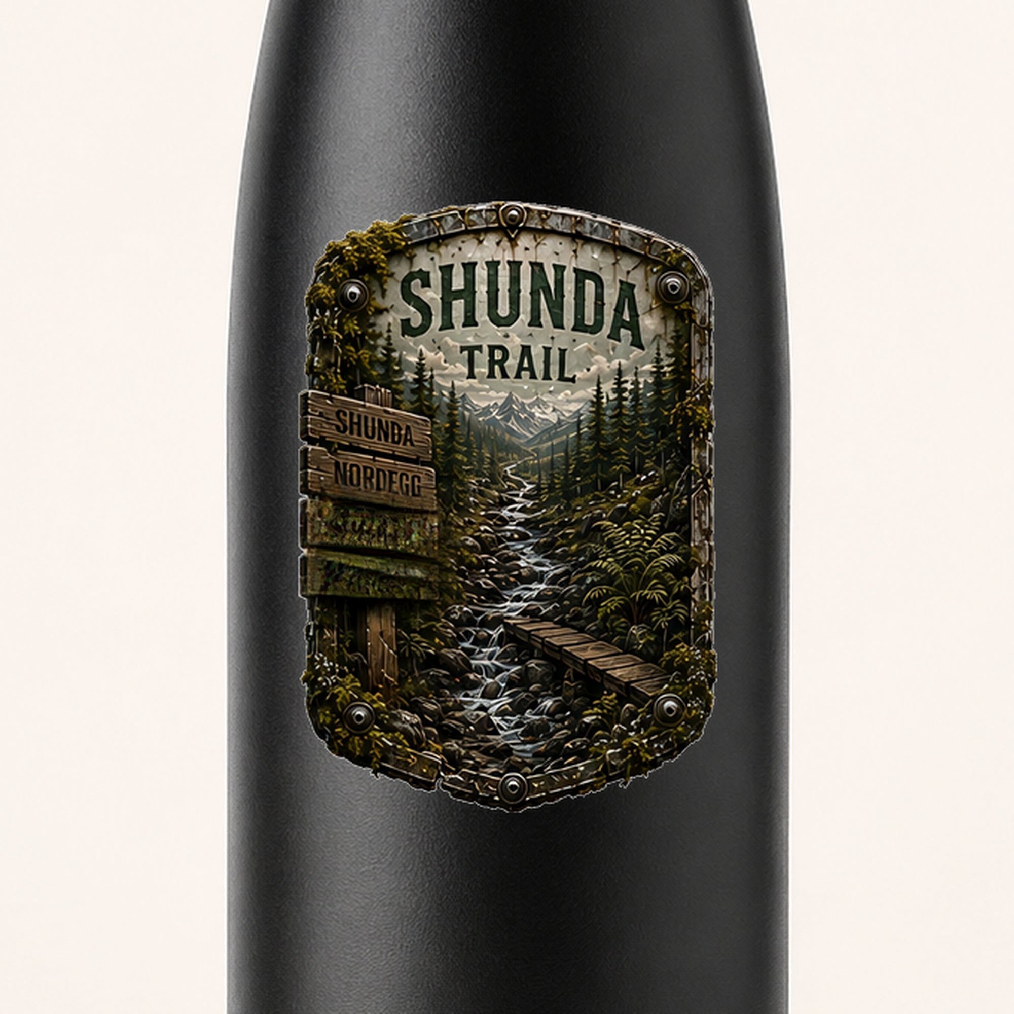 Shunda Trail Trail Relics Insulated Sport Bottle — UV-print close-up