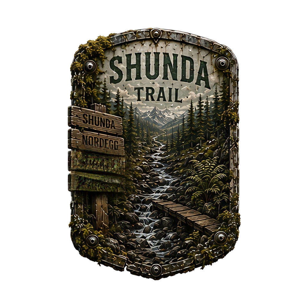 Shunda Trail Trail Relics Insulated Sport Bottle — artwork-only detail