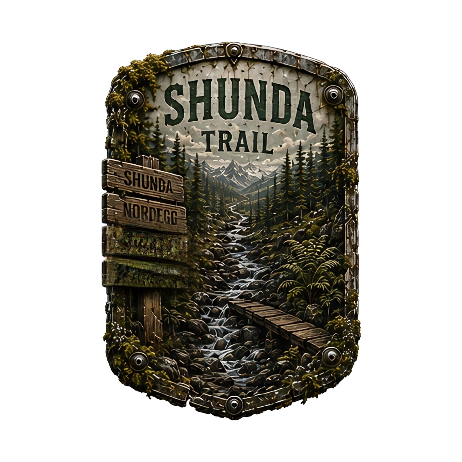 Shunda Trail Trail Relics Insulated Sport Bottle — artwork-only detail