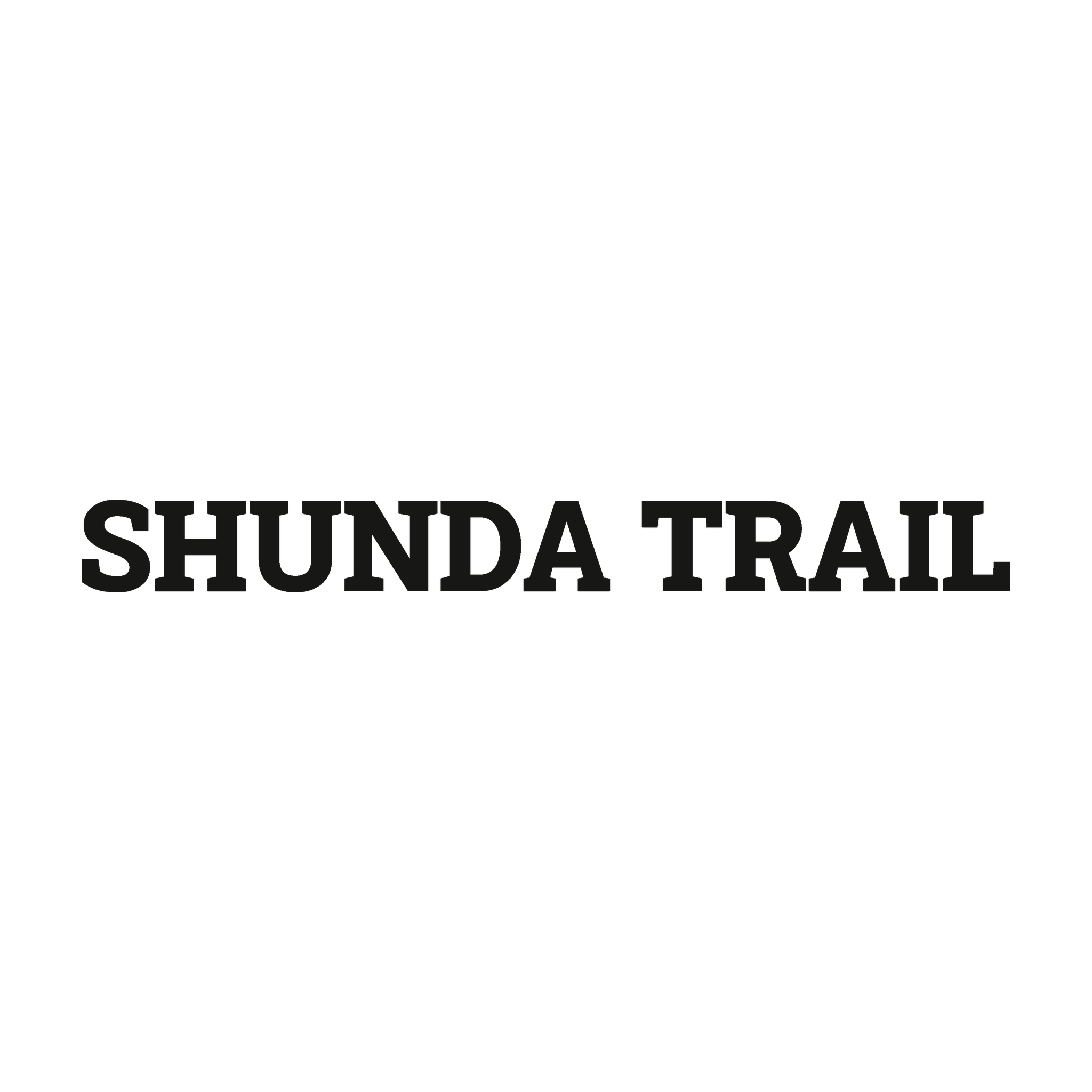 Shunda Trail Trail Relics Name-Only Cut Vinyl Decal — artwork-only detail