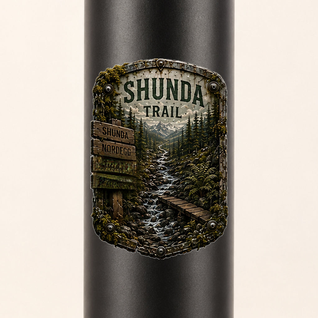 Shunda Trail Trail Relics Insulated Straw Bottle — UV-print close-up