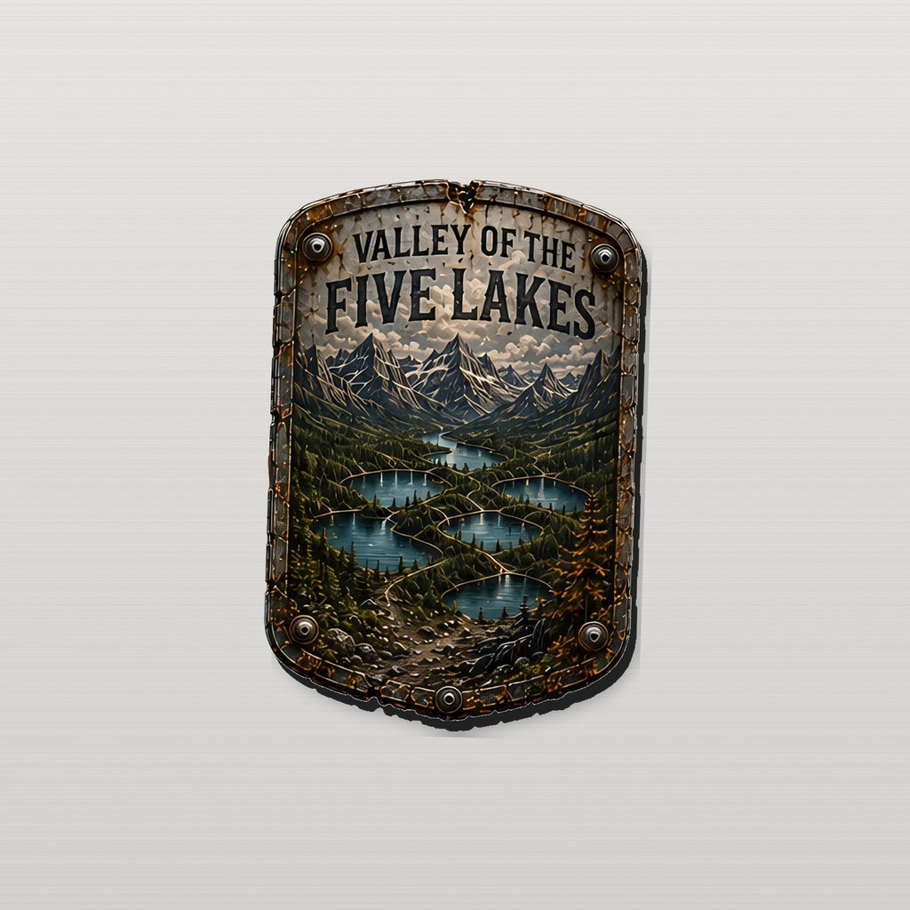 Valley of the Five Lakes Trail Relics Contour Magnet — primary product mockup