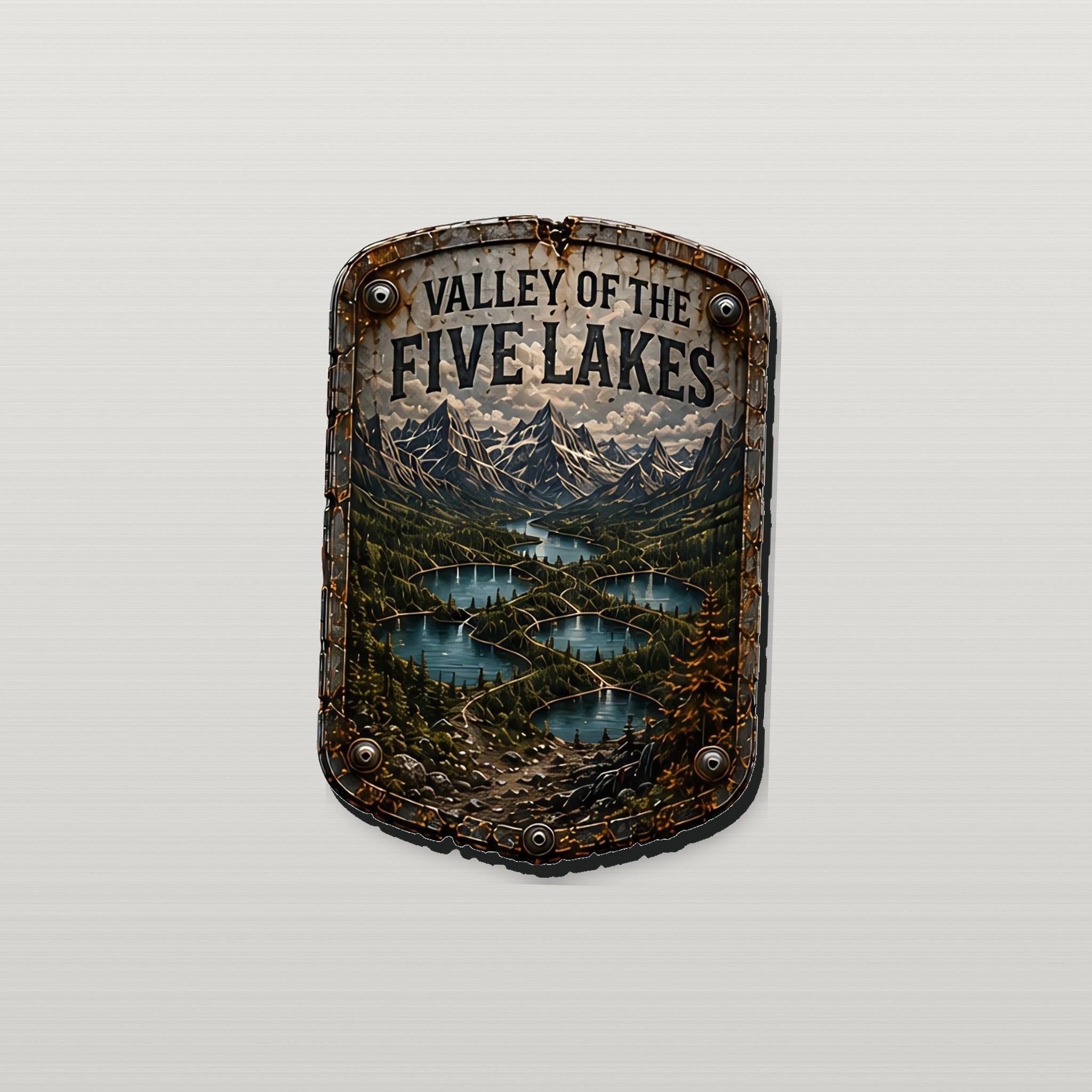 Valley of the Five Lakes Trail Relics Contour Magnet — primary product mockup