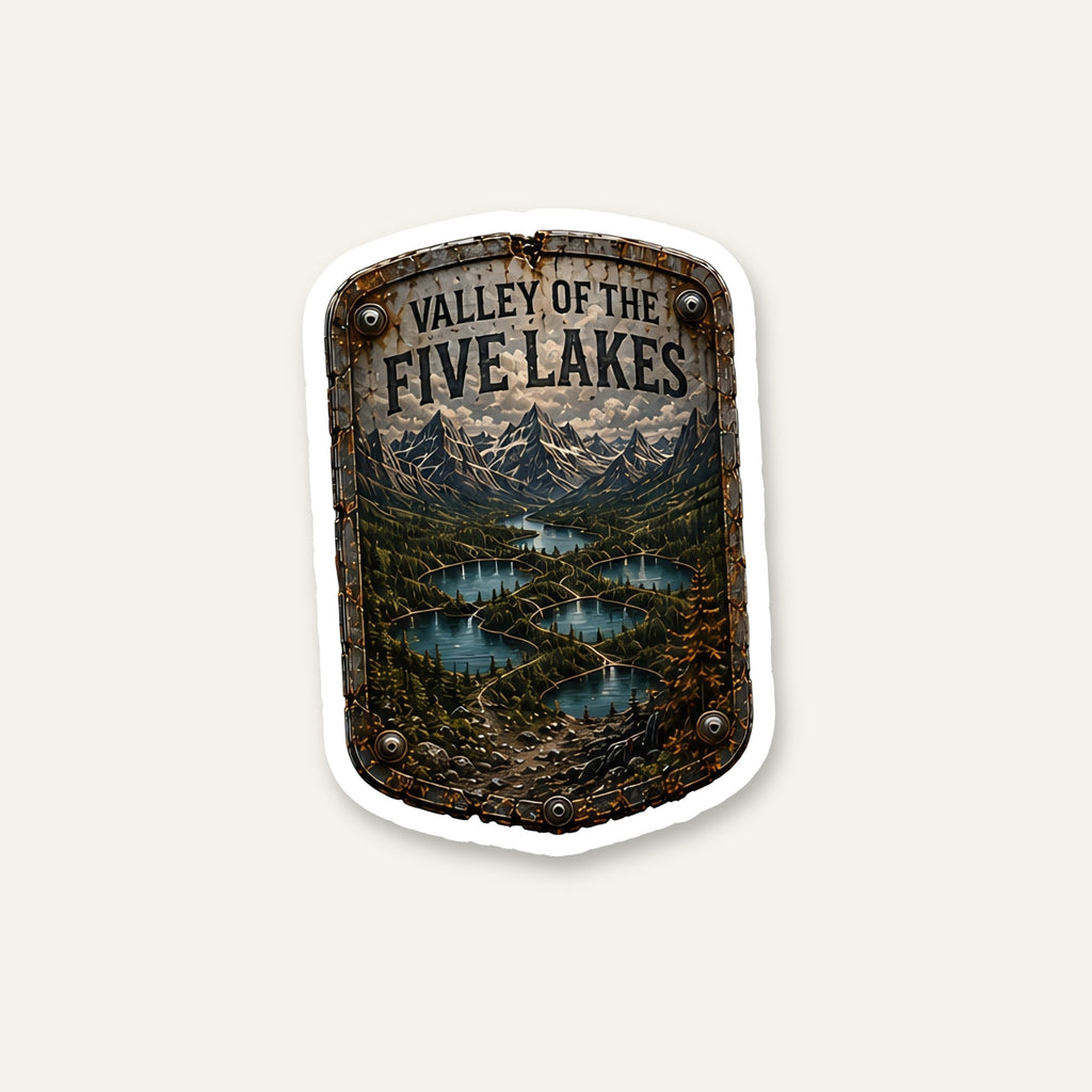 Valley of the Five Lakes Trail Relics Matte Die-Cut Sticker — primary product mockup