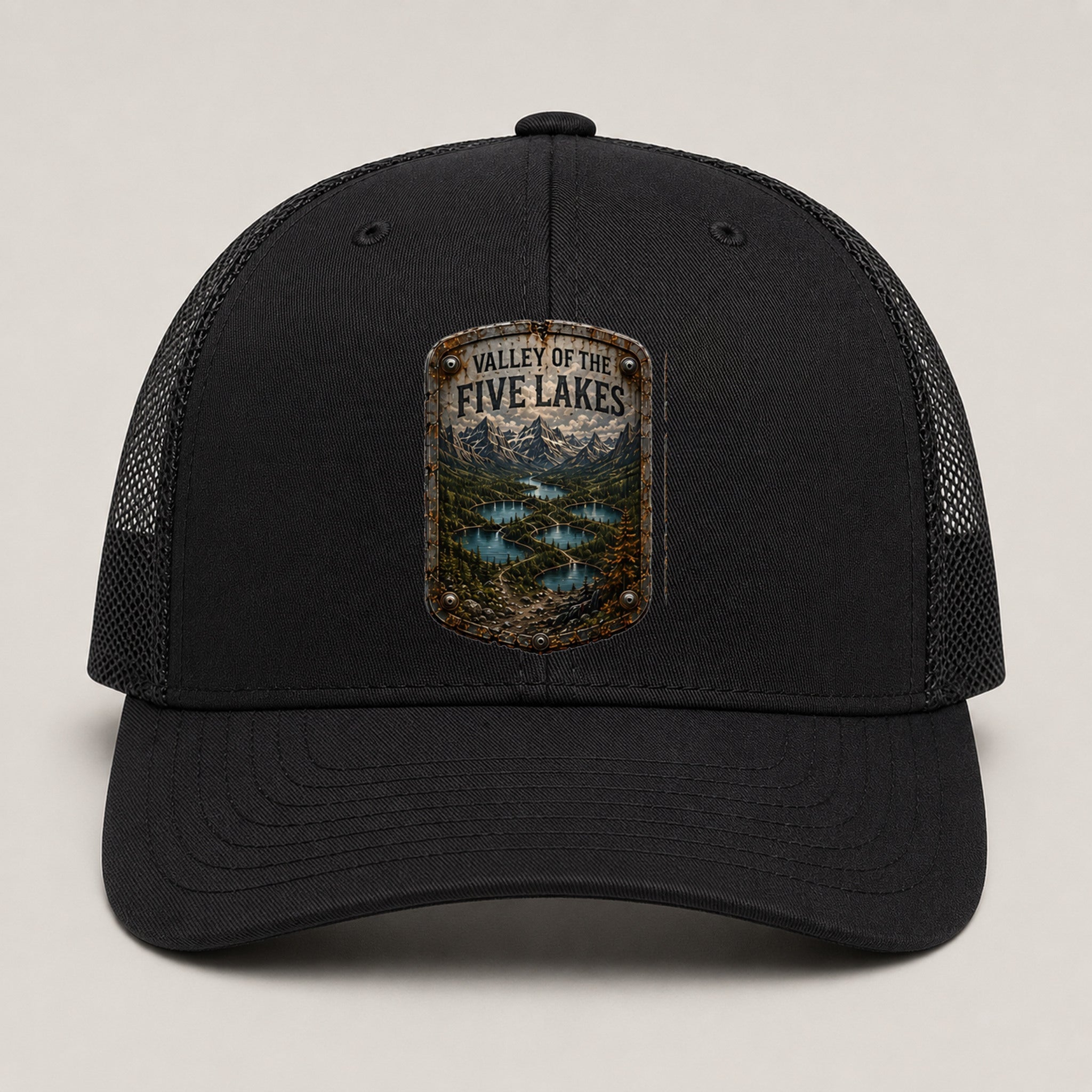 Valley of the Five Lakes Trail Relics Mid-Pro Curved-Brim Cap — primary product mockup