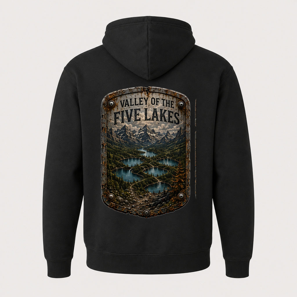 Valley of the Five Lakes Trail Relics Pullover Hoodie — back mockup / hero