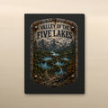 Valley of the Five Lakes Trail Relics Small-Format Metal Painting — 7.9 × 5.9 in view