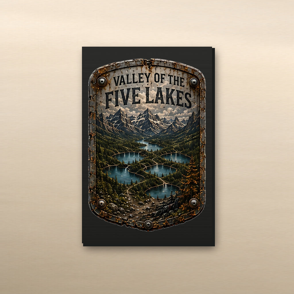 Valley of the Five Lakes Trail Relics Small-Format Metal Painting — 5.9 × 3.9 in view